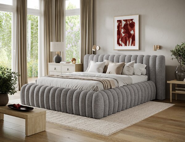 Eltap Čalouněná postel Carilla s úložným prostorem Materiál a barva potahu: Royal 04 - šedá, Rozměr: 140x200