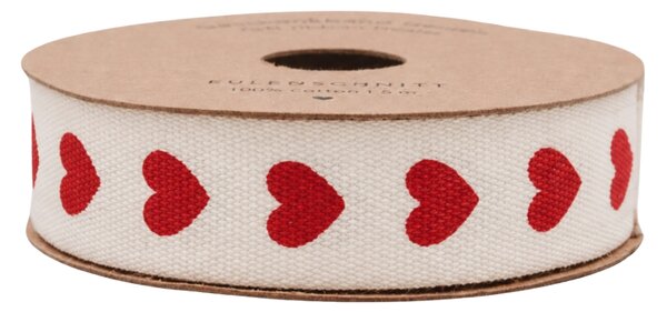 Eulenschnitt Bavlněná stuha Red Hearts - 5 m ELS125
