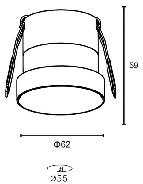 Fiora LED zápustné svítidlo Ra>90 antiglare Bronzová
