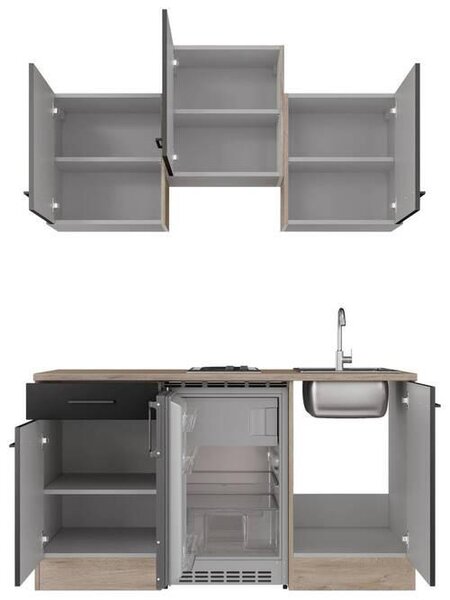 MINIKUCHYNĚ CAPRI 150,5 150,5 cm FlexWell - Online Only kuchyňské linky, Online Only