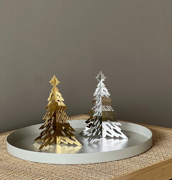 COOEE Design Kovový stromeček Pinetree Stainless Steel - 20 cm CED493