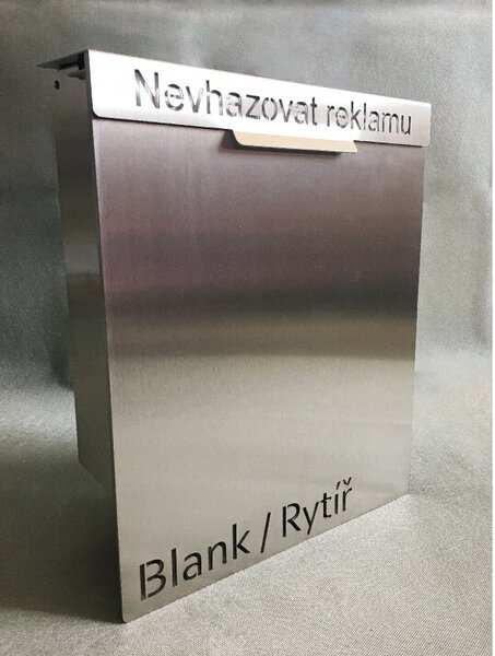 Poštovní schránka nerez bez přihrádky na noviny 3a Typ víka: SK - Nevhadzovať reklamu