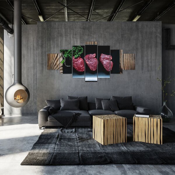 Obraz masa na talíři (210x100 cm)