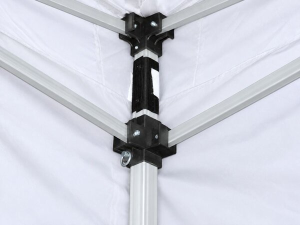 Nůžkový párty stan 3 × 6 m s bočními stěnami, bílý