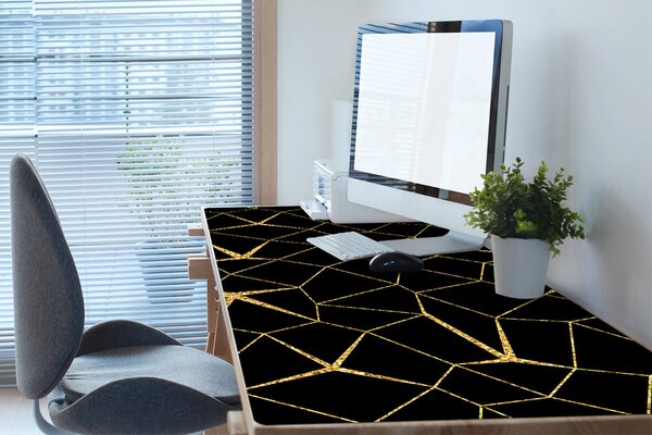 Ochranná podložka na stůl Mosaic zlato a černé