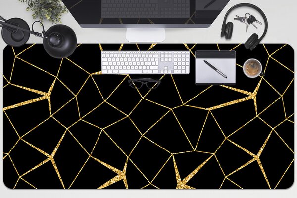Ochranná podložka na stůl Mosaic zlato a černé
