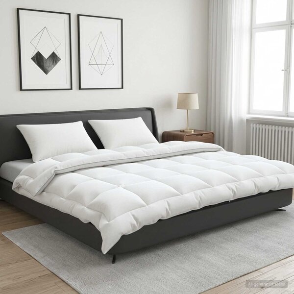 Přikrývka 200x200 cm Zima 450 GSM Australská vlna Bílá