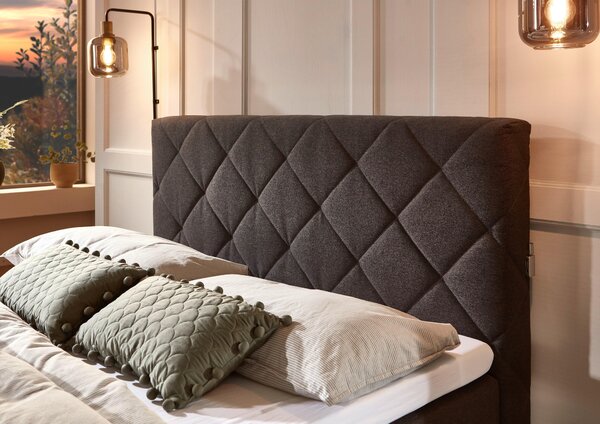 POSTEL BOXSPRING, 140/200 cm, antracitová Xora - Jednolůžkové postele, Online Only