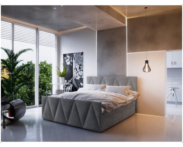 Čalouněná postel VASILISA III 160x200, šedá
