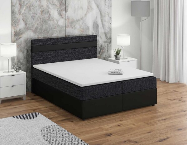 Boxspringová postel SISI 180x200, černá