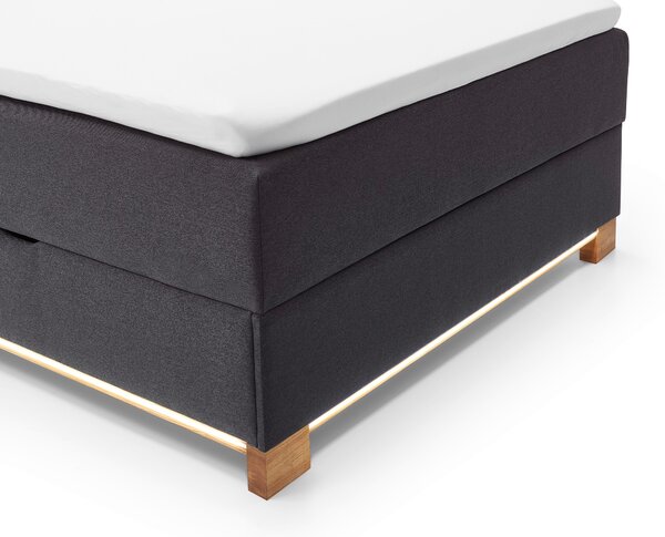 POSTEL BOXSPRING, 140/200 cm, antracitová Xora - Jednolůžkové postele, Online Only