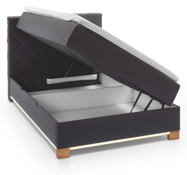 POSTEL BOXSPRING, 140/200 cm, antracitová Xora - Jednolůžkové postele, Online Only