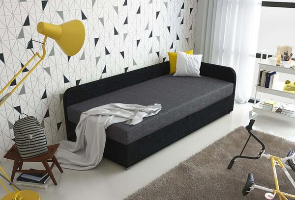 Čalouněná postel VALESKA 80x200, černá + šedá