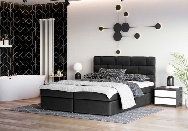 Designová postel WALLY 180x200, černá