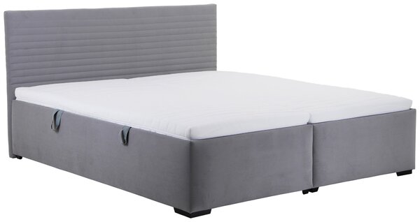 ČALOUNĚNÁ POSTEL, 180/200 cm, šedá Blanar - Postele s úložným prostorem