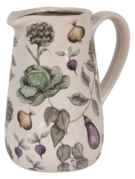 Keramický dekorační džbán s motivem zeleniny ze zahrádky The Kitchen Garden M – 16x12x18 cm