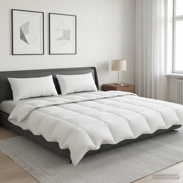 Přikrývka FULDA 200 x 200 cm Léto 100 GSM 90% husí peří Bílá