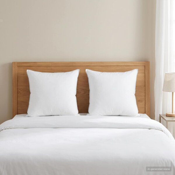 Polštář 2 pcs 65 x 65 cm Australská vlna Bílá