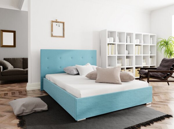 Manželská postel 140x200 FLEK 1 - modrá