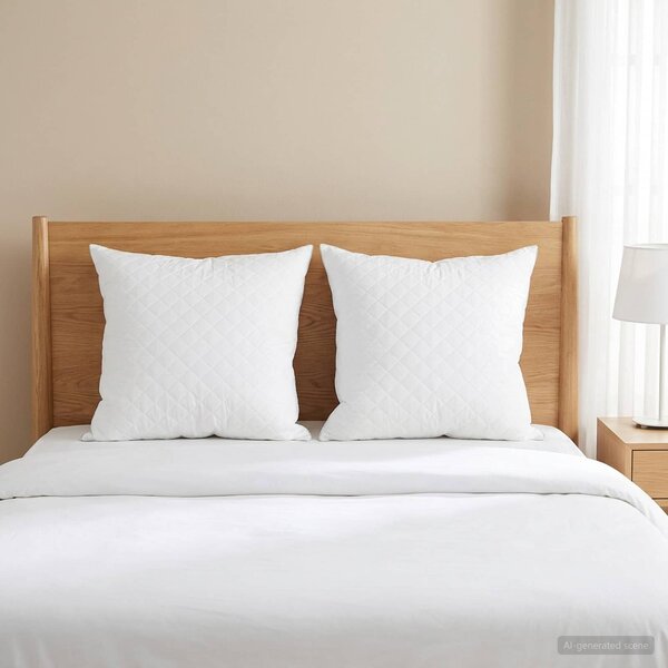 Polštář FULDA 2 pcs 65 x 65 cm 100% husí peří a peří Bílá