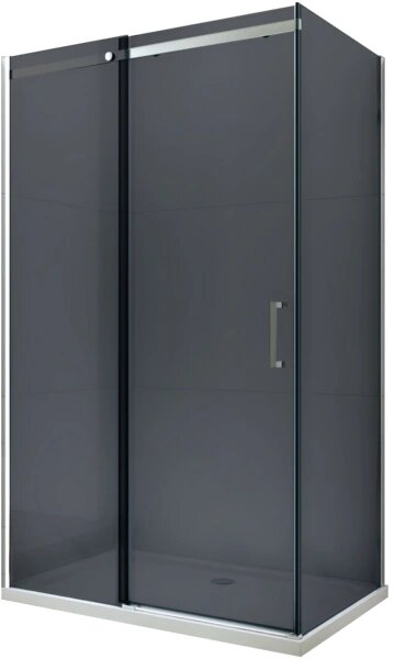 MEXEN - Omega sprchový kout, dveře posuvné, 100 x 70 cm - grafitová šedá - chrom - 825-100-070-01-40