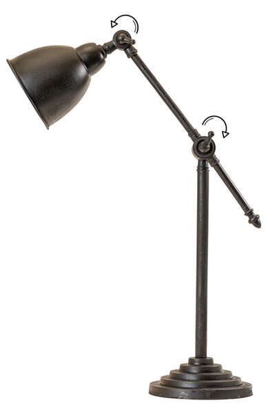 Stolní lampa do pracovny CLYDE Barva: spálená černá