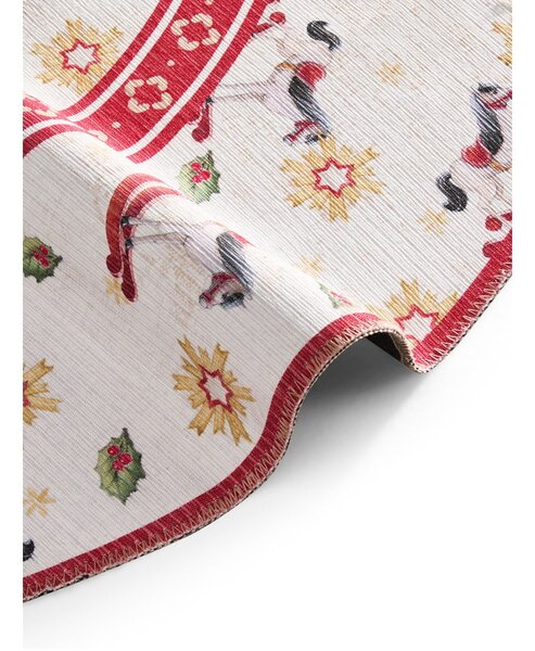 Červený kulatý koberec s vánočním motivem ø 160 cm Toy's Delight Rocking Horse – Villeroy&Boch