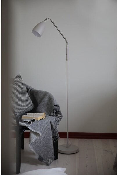 Béžová LED stmívatelná stojací lampa s kovovým stínidlem (výška 140 cm) Patro – Markslöjd