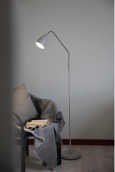 Béžová LED stmívatelná stojací lampa s kovovým stínidlem (výška 140 cm) Patro – Markslöjd