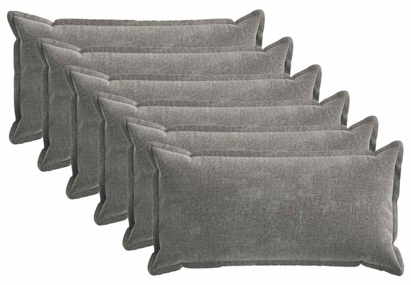 Povlak na polštář 6 pcs HOUTEN Tmavě šedá 40 x 70 cm