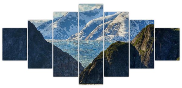 Obraz krajiny s horami (210x100 cm)