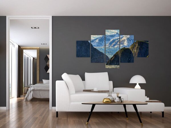 Obraz krajiny s horami (125x70 cm)