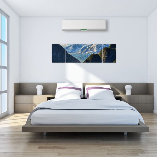 Obraz krajiny s horami (170x50 cm)