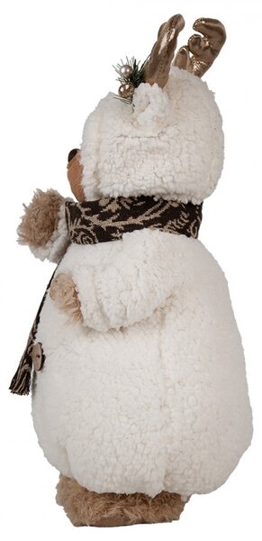 Vánoční dekorace stojící plyšový medvěd v oblečku Teddy Bear - 22*16*40 cm - Clayre & Eef
