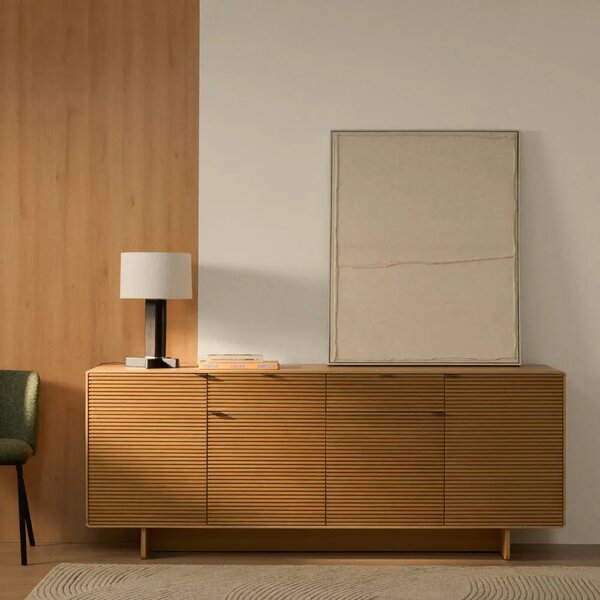 Kave Home Dubová komoda Norlen 195 x 45 cm