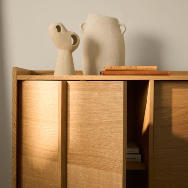 Kave Home Dubová komoda Onix 200 x 45 cm