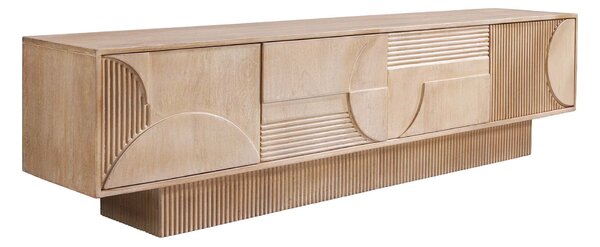 Televizní stolek ART DECO II NATURAL WHITE 200 CM masiv mango Nábytek | Obývací pokoj | Televizní stolky