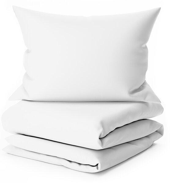 Bílé bavlněné povlečení Standard knoflík