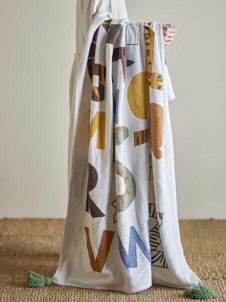 Přehoz z recyklované bavlny Memmo 130 × 160 cm