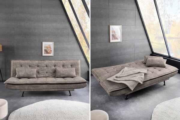 Rozkládací pohovka JAZZ 190 CM taupe mikrovlákno Nábytek | Obývací pokoj | Sedací soupravy a pohovky | Pohovky | Rozkládací