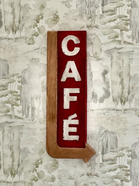 Antic Line Plechová cedule Cafe