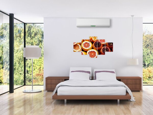 Obraz pomerančů a granátových jablek (125x70 cm)