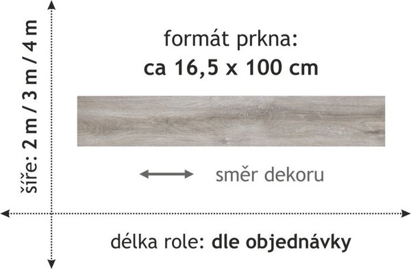 Tarkett, PVC podlaha - lino Duplex 1796, na míru, šíře 2m,3m,4m, šedá, filc, chodba / předsíň