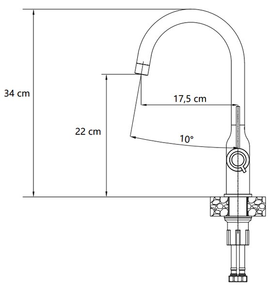 Kuchyňská dřezová baterie QUADRON INGRID Q LINE černá matná/měděná