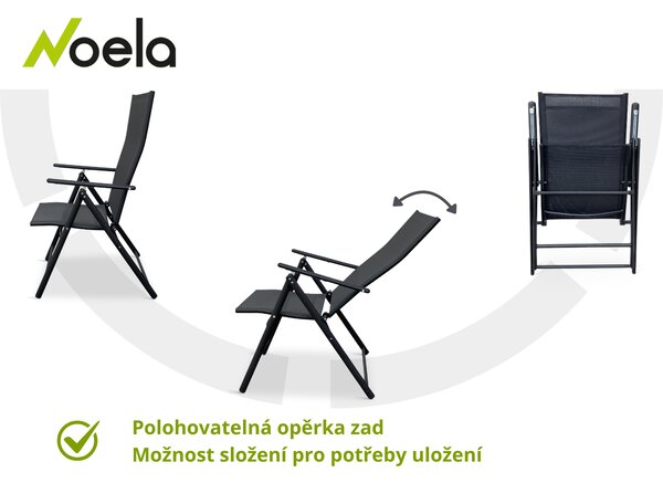 Noela Zahradní jídelní set Viking XL 190cm + 8x kovová židle Pia