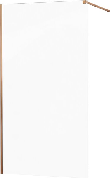 MEXEN - Kioto zástěna sprchová 80 x 200 cm, transparentní 8 mm - růžově zlatá - 800-080-101-60-00