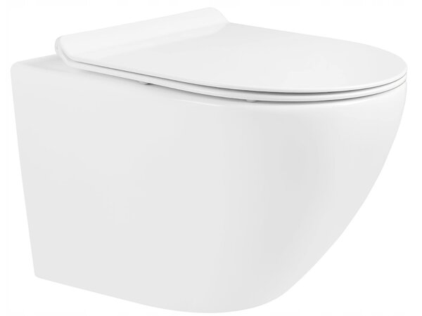 MEXEN - Lena WC mísa Rimless, WC sedátko se zpomalovacím mechanismem, Slim, duroplast - bílá - 30224000