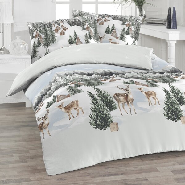 Florella Flanelové povlečení Tordis X-mas Rozměr: 70x90 + 140x200 cm