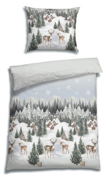 Florella Flanelové povlečení Tordis X-mas Rozměr: 70x90 + 140x200 cm