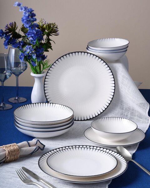 ASIR Porcelánová jídelní souprava BORDER 24 ks